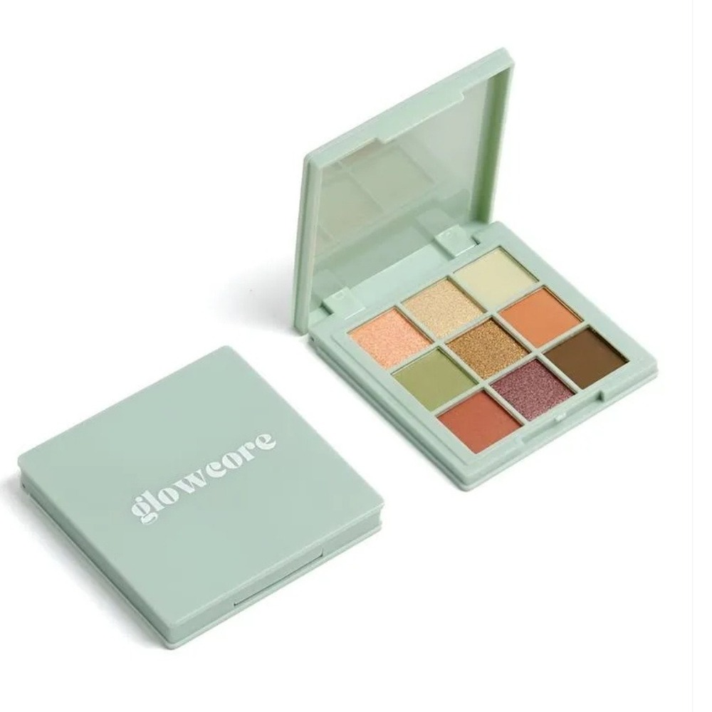 Glowcore Mystic Earth Eyeshadow Palette 9 Shade Velvet Matte Shimmer